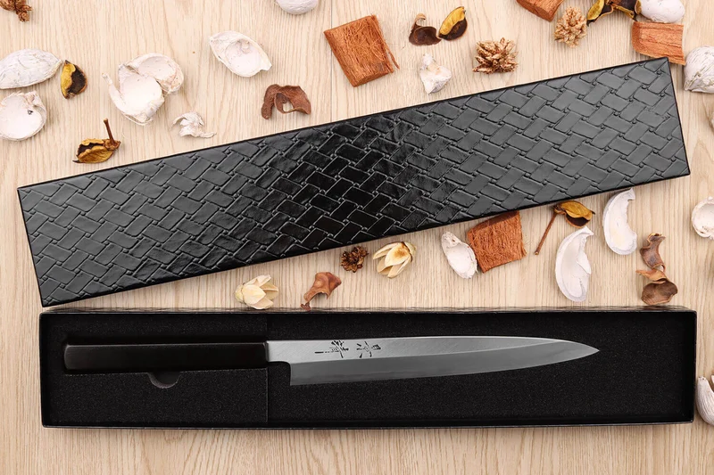 Couteau yanagiba japonais artisanal Kagekiyo Suri Urushi 21cm