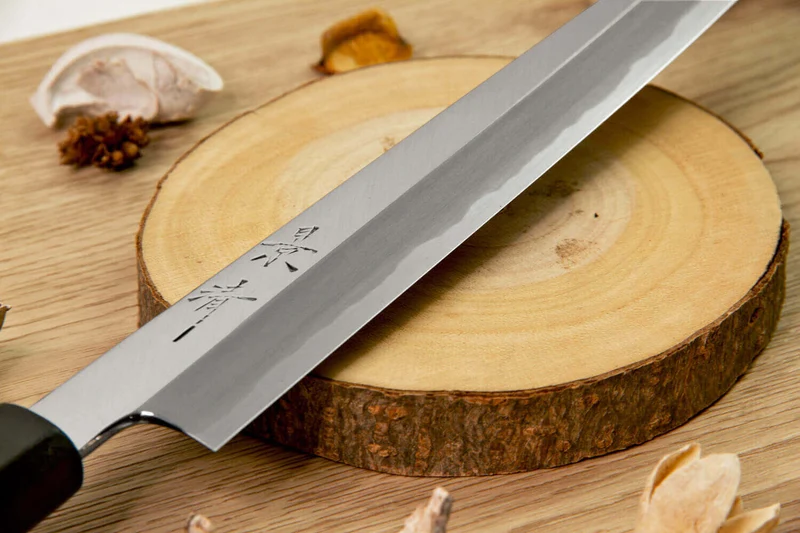 Couteau sujihiki japonais artisanal Kagekiyo Suri Urushi 24cm