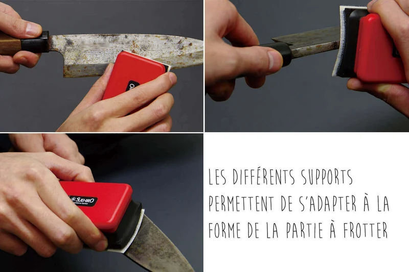 Kit complet japonais Suehiro pour effacer la rouille et polir les lames