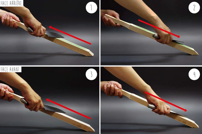 Set stropping cuir de polissage japonais Suehiro 48,5cm + pâte abrasive