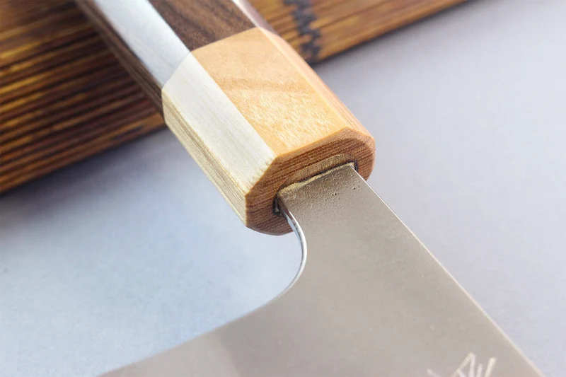 Couteau nakiri japonais artisanal Yoshimi Kato AS Nashiji 16,5cm