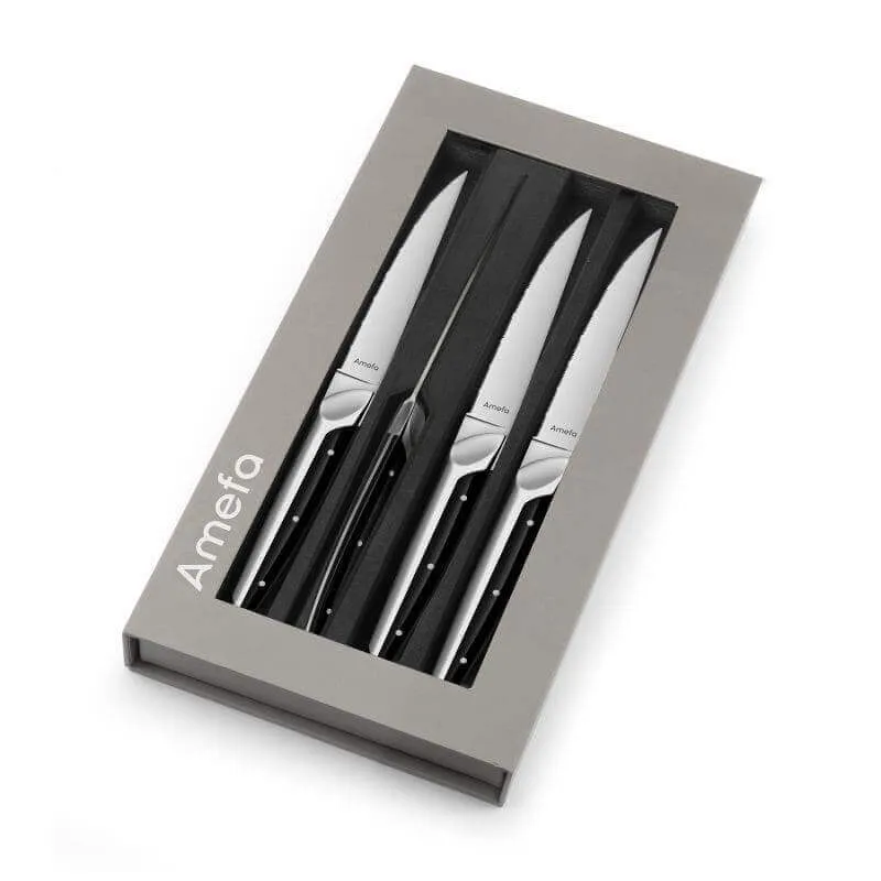Coffret 4 couteaux à steak Amefa Emperor lame dentelée