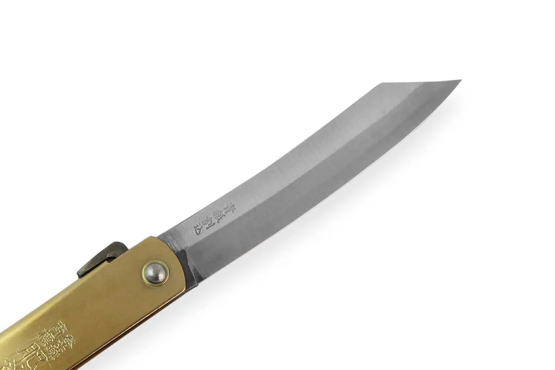 Couteau de poche Higonokami Kanetsune lame 9cm manche laiton