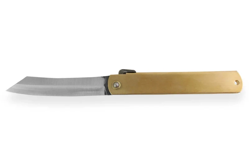 Couteau de poche Higonokami Kanetsune lame 9cm manche laiton