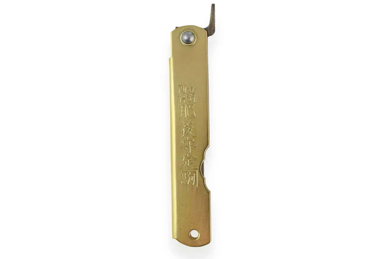 Couteau de poche Higonokami Kanetsune lame 7,5cm manche laiton