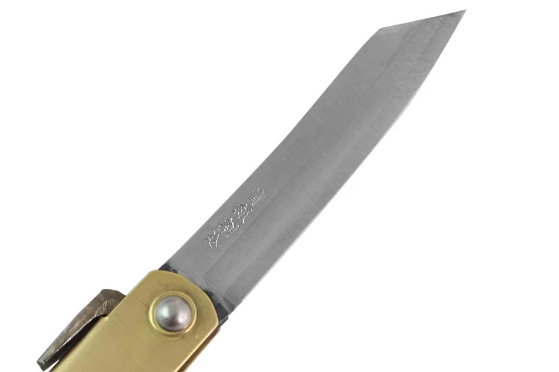 Couteau de poche Higonokami Kanetsune lame 7cm manche laiton