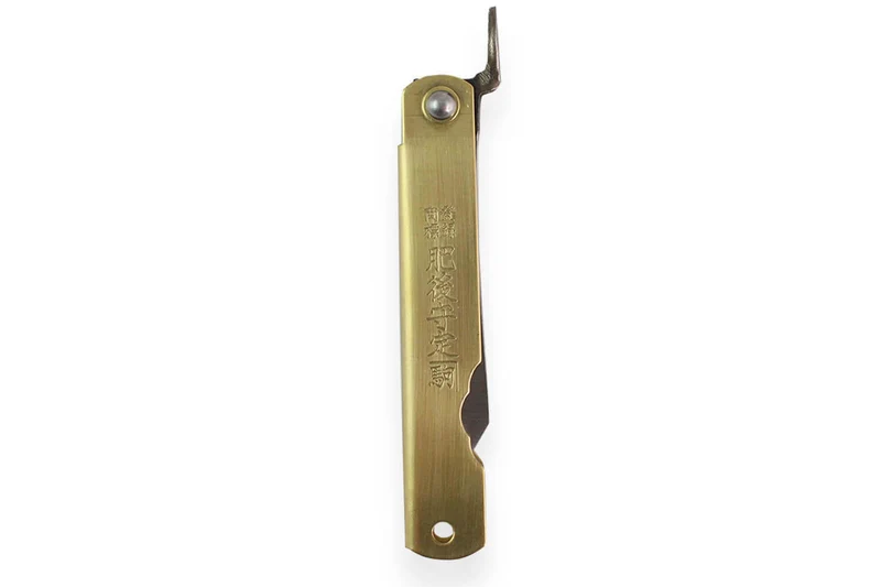 Couteau de poche Higonokami Kanetsune lame 7cm manche laiton