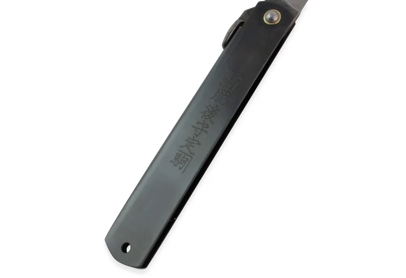 Couteau de poche Higonokami Kanetsune lame 9,5cm manche acier noir