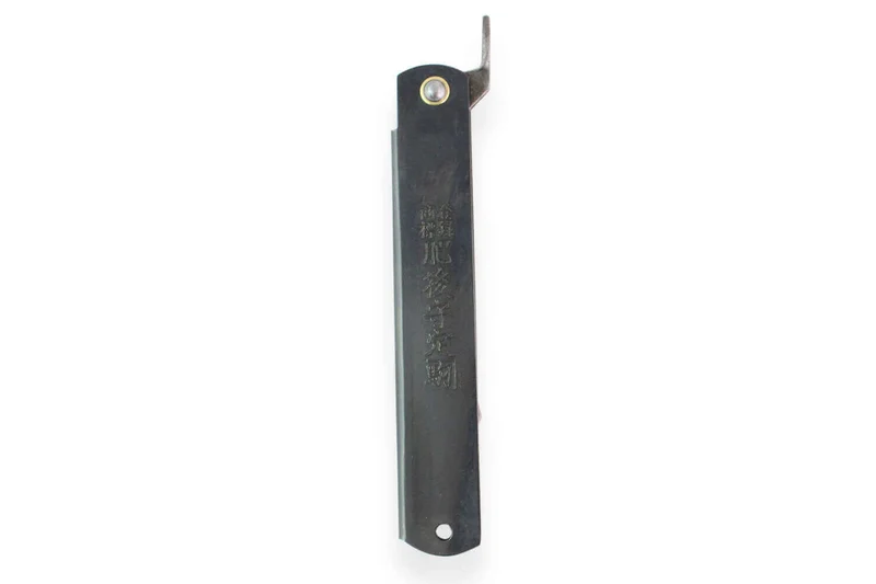 Couteau de poche Higonokami Kanetsune lame 9,5cm manche acier noir