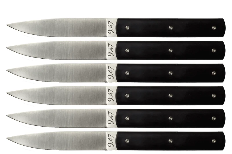 Coffret 6 couteaux de table Perceval 9.47 noir
