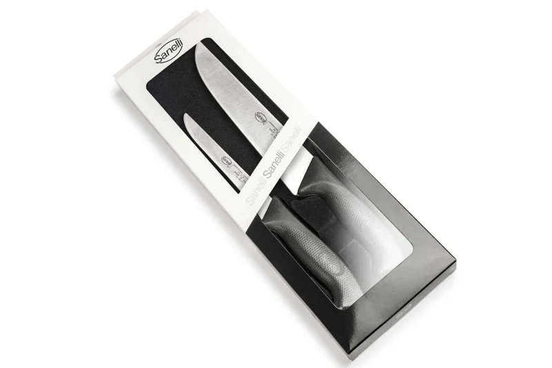 Coffret 2 couteaux de boucher professionnels Sanelli Skin Désosseur 16cm + Boucher 22cm