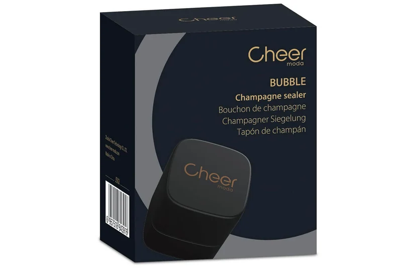 Bouchon de conservation spécial champagne Cheer Moda Bubble - Noir & Bronze