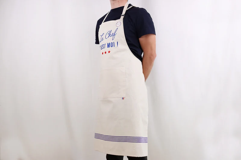 Tablier de cuisine Tissage de l'Ouest Joel fabriqué en France - Le Chef c'est moi