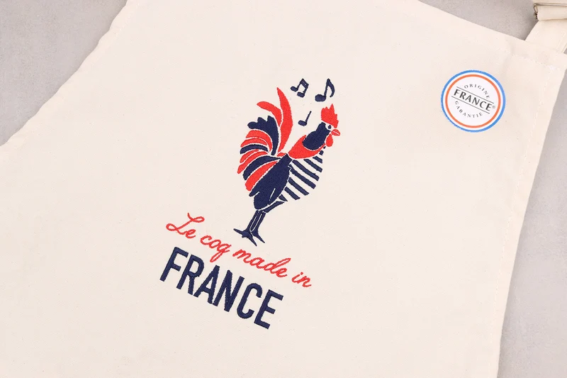 Tablier de cuisine Tissage de l'Ouest Joel fabriqué en France - Coq Français