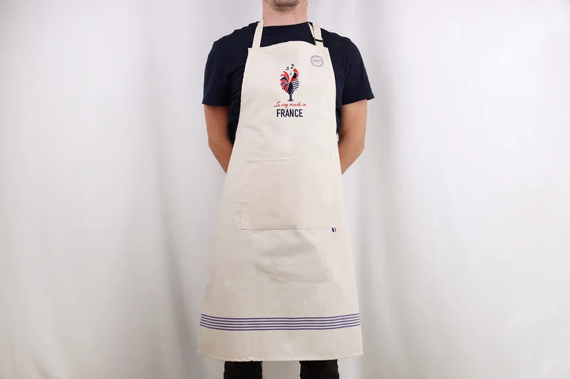 Tablier de cuisine Tissage de l'Ouest Joel fabriqué en France - Coq Français