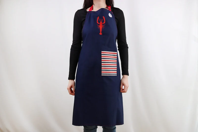 Tablier de cuisine Tissage de l'Ouest Marie fabriqué en France - Langoustine