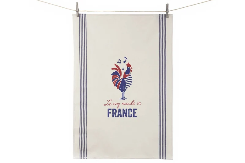 Torchon de cuisine Tissage de l'Ouest Léon fabriqué en France - Coq français