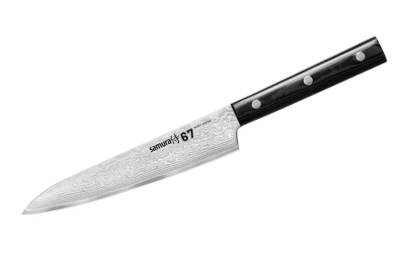 Coffret 3 couteaux Samura Damascus 67 damas VG10 Office + Universel + Chef