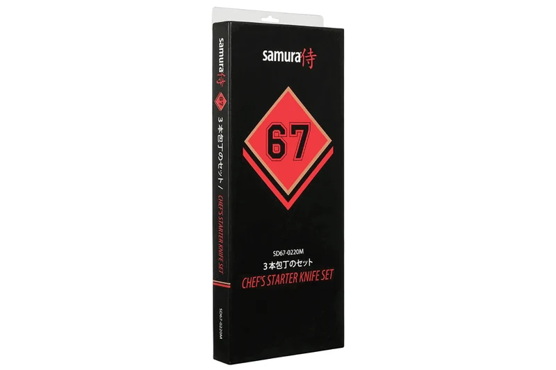 Coffret 3 couteaux Samura Damascus 67 damas VG10 Office + Universel + Chef
