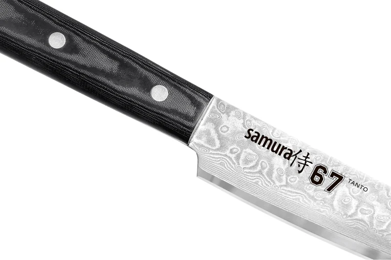 Couteau trancheur tanto Samura Damascus 67 damas VG10 23cm