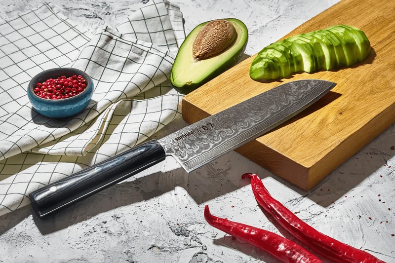 Couteau santoku Samura Damascus 67 VG10 damas 17,5cm