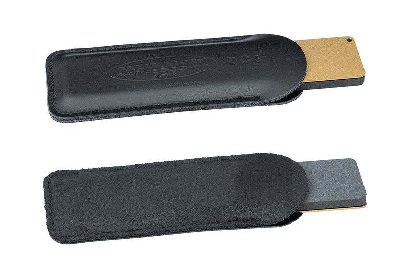 Pierre à aiguiser DC4 Fallkniven diamant/céramique 10cm + étui en cuir