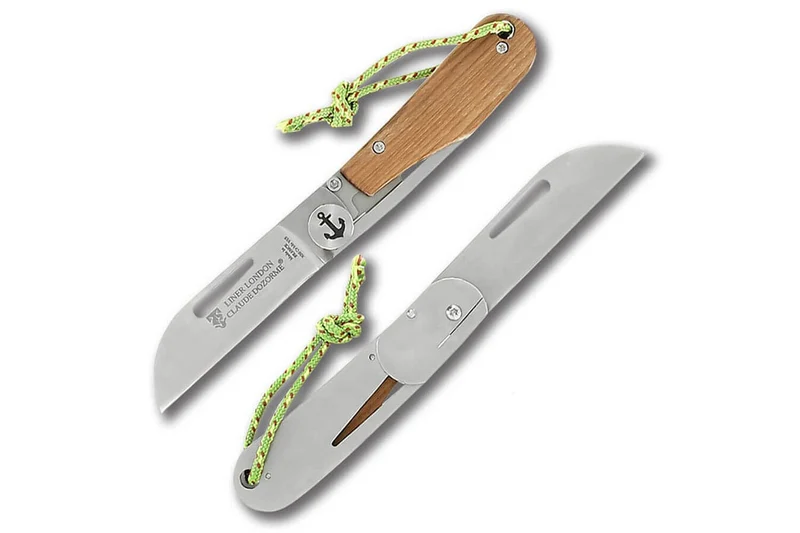 Couteau pliant Liner London Claude Dozorme manche teck 11cm