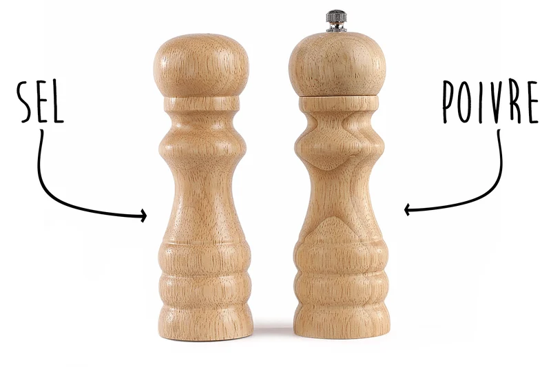 Set moulin à poivre et salière Livoo bois