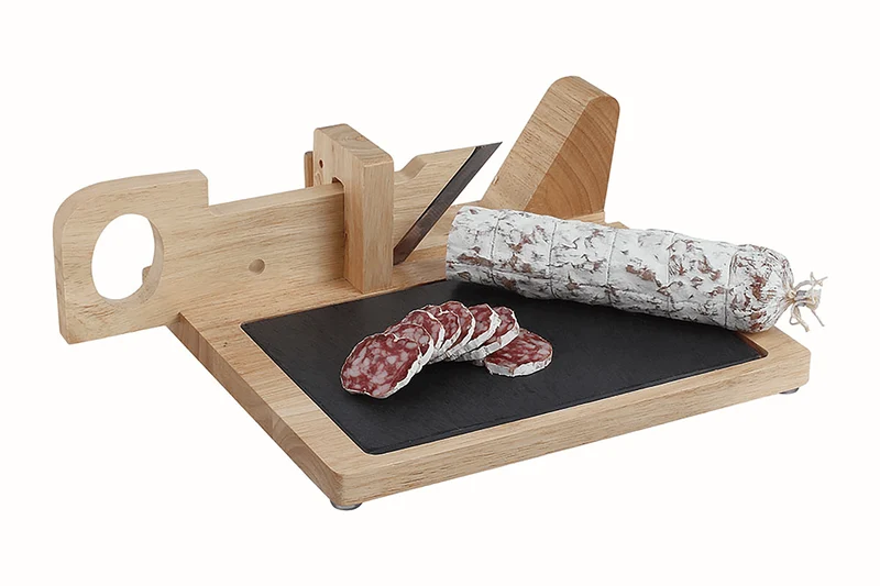 Guillotine à saucisson Livoo avec plateau en ardoise