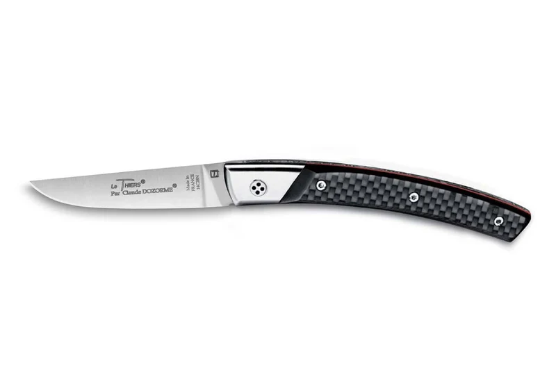 Couteau pliant Le Thiers Secret Claude Dozorme manche fibre de carbone 11cm