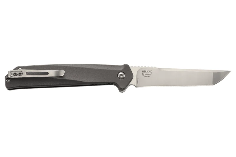 Couteau pliant CRKT HELICAL K500GXP manche alu gris anthracite 11,5cm
