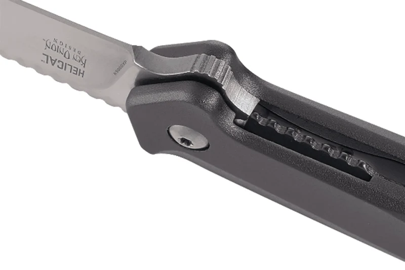 Couteau pliant CRKT HELICAL K500GXP manche alu gris anthracite 11,5cm