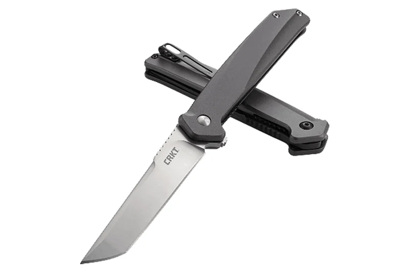 Couteau pliant CRKT HELICAL K500GXP manche alu gris anthracite 11,5cm