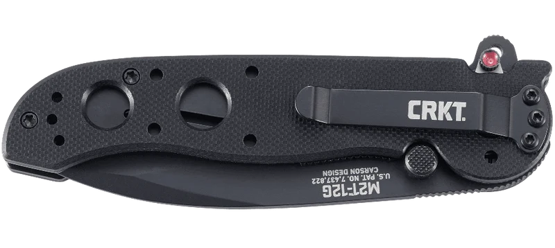 Couteau pliant CRKT M21 manche à trous G10 noir