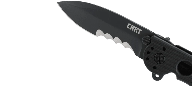 Couteau pliant CRKT M21 manche à trous G10 noir