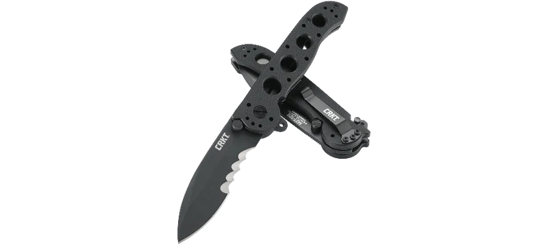 Couteau pliant CRKT M21 manche à trous G10 noir