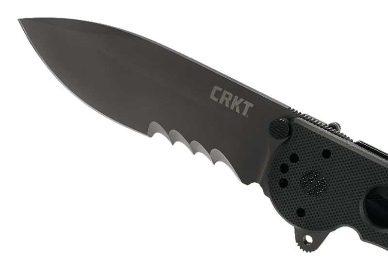 Couteau pliant CRKT M21 manche à trous G10 noir