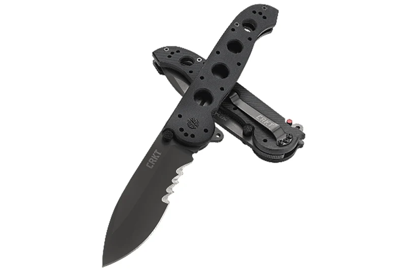 Couteau pliant CRKT M21 manche à trous G10 noir