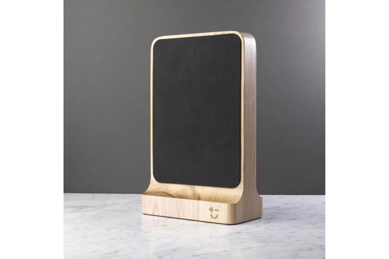 Bloc aimanté Bisbell en frêne soft touch pour 8 couteaux