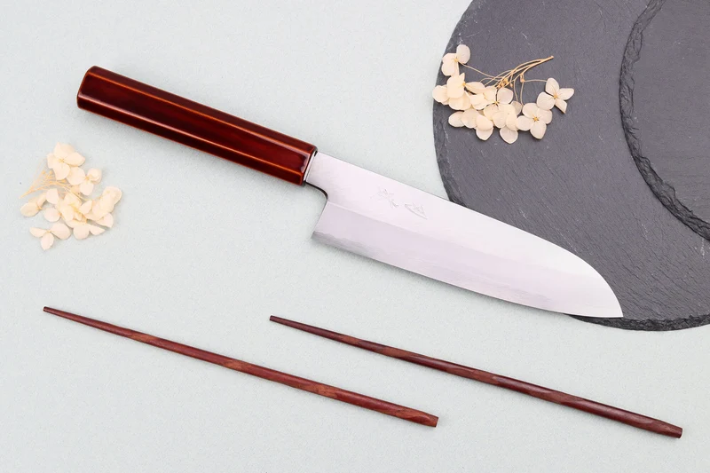 Couteau santoku 18cm japonais artisanal Hado Ginsan Kijiro