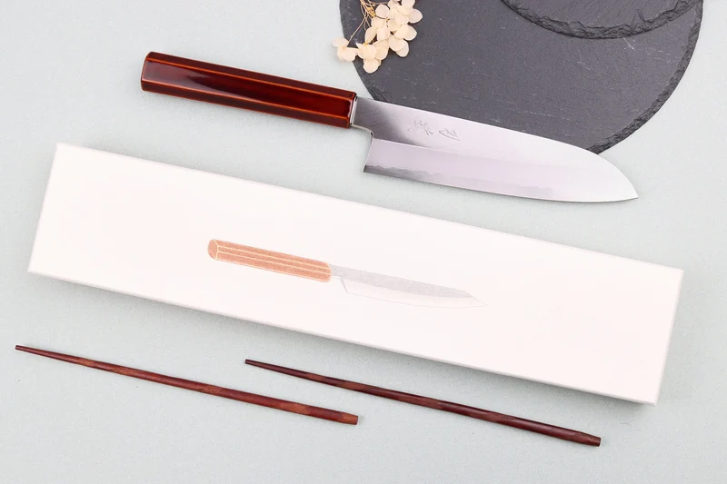 Couteau santoku 18cm japonais artisanal Hado Ginsan Kijiro