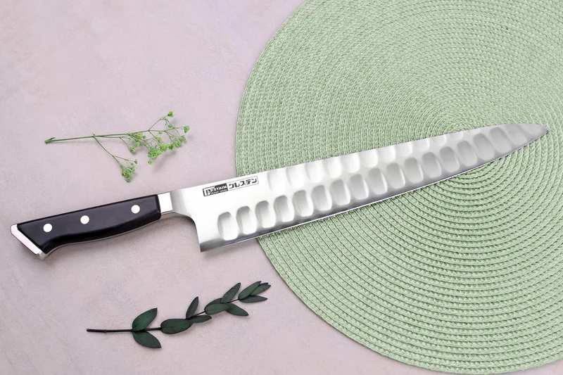 Couteau de chef alvéolé japonais Glestain K Series 30cm