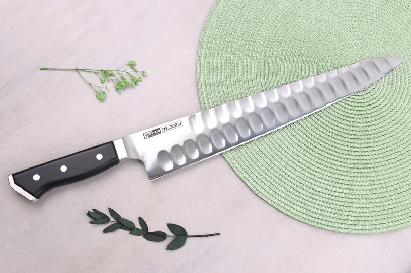 Couteau de chef alvéolé japonais Glestain K Series 33cm