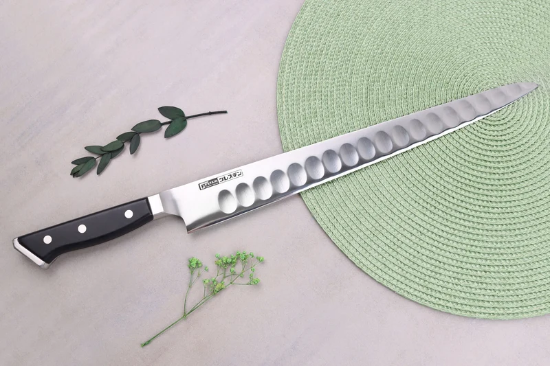 Couteau sujihiki alvéolé japonais Glestain K Series 33cm