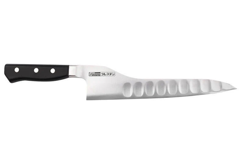 Couteau universel alvéolé dos courbé japonais Glestain K Series 21cm