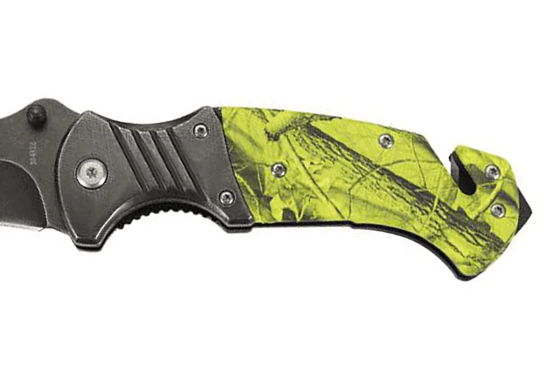 Couteau pliant Puma-Tec 304812 camouflage jaune fluo 12cm