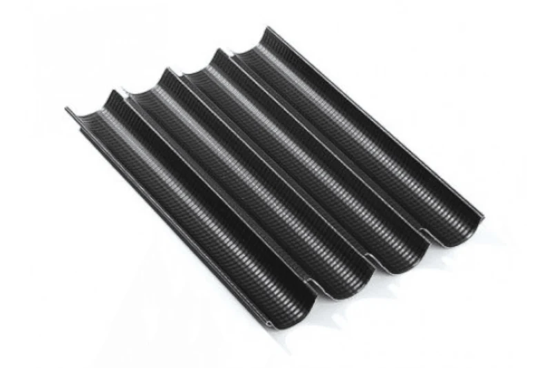 Plaque pour 4 baguettes de pain Exal Matfer aluminium gaufré