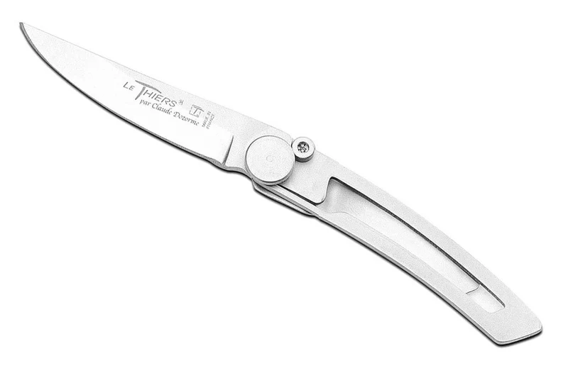 Couteau pliant Le Thiers Liner Lock Claude Dozorme tout inox 10,5cm