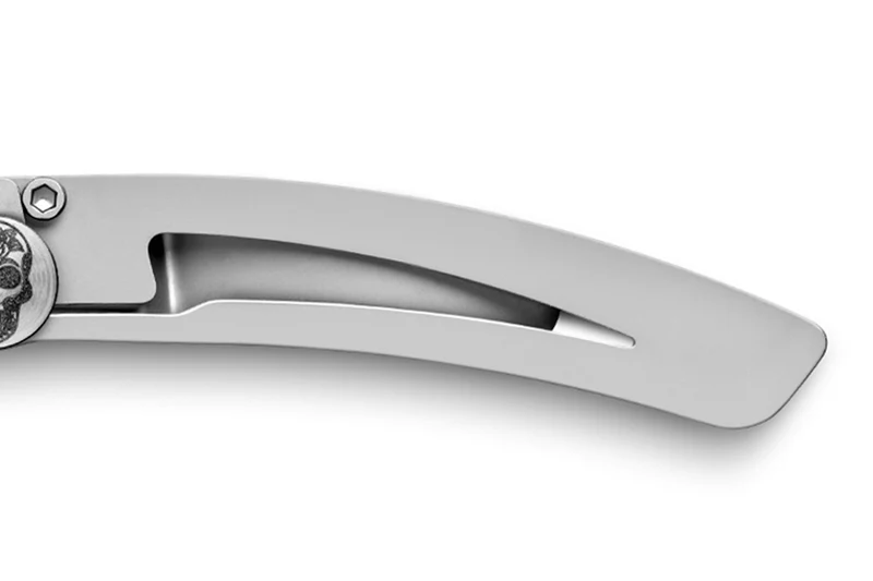 Couteau pliant Le Thiers Liner Lock Claude Dozorme tête de mort 10,5cm