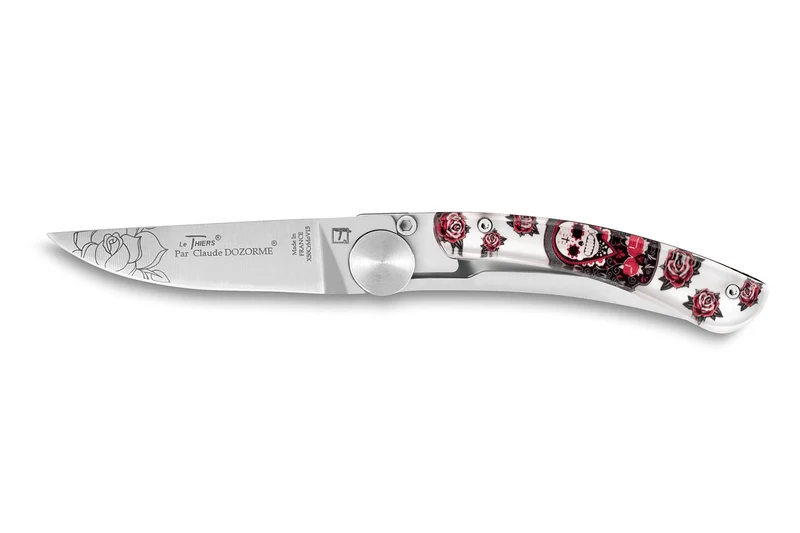 Couteau pliant Le Thiers Liner Lock Claude Dozorme décor cavalera 10,5cm